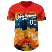 Load image into Gallery viewer, Custom Tie Dye White-Black Shibori Pattern Authentic Baseball Jersey
