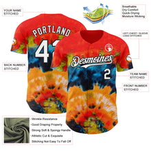 Load image into Gallery viewer, Custom Tie Dye White-Black Shibori Pattern Authentic Baseball Jersey

