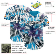 Laden Sie das Bild in den Galerie-Viewer, Custom Tie Dye White-Black Shibori Pattern Authentic Baseball Jersey

