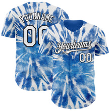 Charger l'image dans la galerie, Custom Tie Dye White-Black Shibori Pattern Authentic Baseball Jersey
