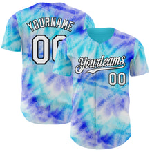 Charger l'image dans la galerie, Custom Tie Dye White-Black Shibori Pattern Authentic Baseball Jersey

