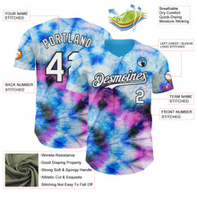 Load image into Gallery viewer, Custom Tie Dye White-Black Shibori Pattern Authentic Baseball Jersey
