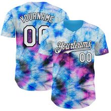 Load image into Gallery viewer, Custom Tie Dye White-Black Shibori Pattern Authentic Baseball Jersey
