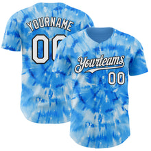 Charger l'image dans la galerie, Custom Tie Dye White-Black Shibori Pattern Authentic Baseball Jersey
