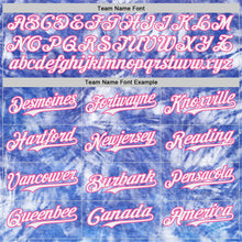 Laden Sie das Bild in den Galerie-Viewer, Custom Tie Dye White-Pink Shibori Pattern Authentic Baseball Jersey
