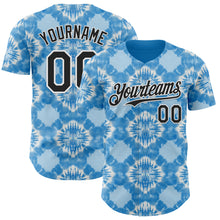 Load image into Gallery viewer, Custom Tie Dye Black-White Shibori Pattern Authentic Baseball Jersey
