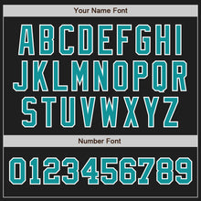 Загрузить изображение в средство просмотра галереи, Custom Black Teal-White Authentic Two Tone Baseball Jersey

