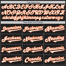Laden Sie das Bild in den Galerie-Viewer, Custom Black White-Orange Authentic Two Tone Baseball Jersey
