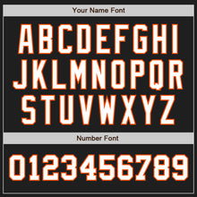 Laden Sie das Bild in den Galerie-Viewer, Custom Black White-Orange Authentic Two Tone Baseball Jersey
