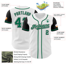 Laden Sie das Bild in den Galerie-Viewer, Custom White Kelly Green-Black Authentic Two Tone Baseball Jersey
