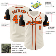 Load image into Gallery viewer, Custom Cream Orange-Black Authentic Two Tone Baseball Jersey

