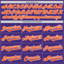 Charger l&#39;image dans la galerie, Custom Purple Orange-White Authentic Two Tone Baseball Jersey
