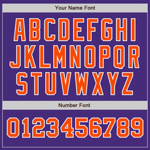 Charger l&#39;image dans la galerie, Custom Purple Orange-White Authentic Two Tone Baseball Jersey
