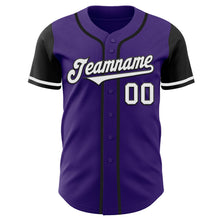 Charger l&#39;image dans la galerie, Custom Purple White-Black Authentic Two Tone Baseball Jersey
