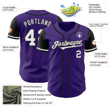 Charger l&#39;image dans la galerie, Custom Purple White-Black Authentic Two Tone Baseball Jersey
