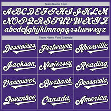 Charger l&#39;image dans la galerie, Custom Purple White-Black Authentic Two Tone Baseball Jersey
