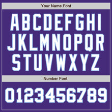 Load image into Gallery viewer, Custom Purple White-Light Blue Authentic Two Tone Baseball Jersey
