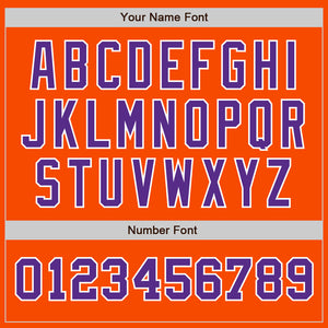 Custom Orange Purple-White Authentic Two Tone Baseball Jersey