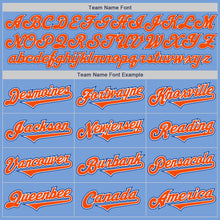 Загрузить изображение в средство просмотра галереи, Custom Light Blue Orange-Royal Authentic Two Tone Baseball Jersey
