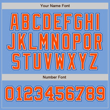 Загрузить изображение в средство просмотра галереи, Custom Light Blue Orange-Royal Authentic Two Tone Baseball Jersey
