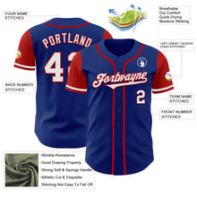 Laden Sie das Bild in den Galerie-Viewer, Custom Royal White-Red Authentic Two Tone Baseball Jersey

