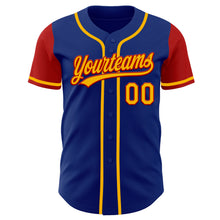 Charger l&#39;image dans la galerie, Custom Royal Gold-Red Authentic Two Tone Baseball Jersey
