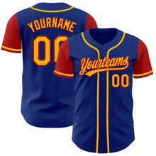 Charger l&#39;image dans la galerie, Custom Royal Gold-Red Authentic Two Tone Baseball Jersey
