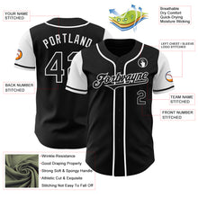 Laden Sie das Bild in den Galerie-Viewer, Custom Black White Authentic Two Tone Baseball Jersey
