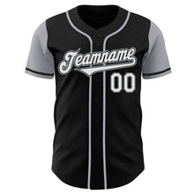 Laden Sie das Bild in den Galerie-Viewer, Custom Black White-Gray Authentic Two Tone Baseball Jersey
