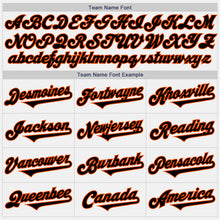 Load image into Gallery viewer, Custom White Black-Orange Authentic Two Tone Baseball Jersey

