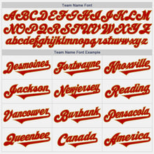 Load image into Gallery viewer, Custom White Red-Old Gold Authentic Two Tone Baseball Jersey
