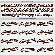 Load image into Gallery viewer, Custom White Brown Authentic Two Tone Baseball Jersey
