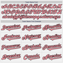 Load image into Gallery viewer, Custom White Medium Pink-Black Authentic Two Tone Baseball Jersey
