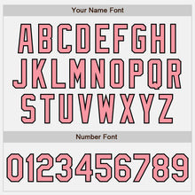 Load image into Gallery viewer, Custom White Medium Pink-Black Authentic Two Tone Baseball Jersey
