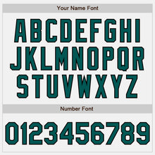 Load image into Gallery viewer, Custom White Midnight Green-Black Authentic Two Tone Baseball Jersey
