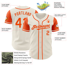 Load image into Gallery viewer, Custom Cream Orange Authentic Two Tone Baseball Jersey
