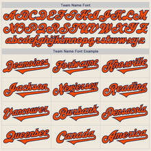 Load image into Gallery viewer, Custom Cream Orange-Navy Authentic Two Tone Baseball Jersey
