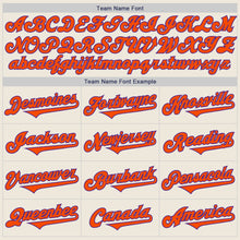 Load image into Gallery viewer, Custom Cream Orange-Purple Authentic Two Tone Baseball Jersey
