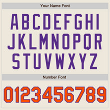 Load image into Gallery viewer, Custom Cream Orange-Purple Authentic Two Tone Baseball Jersey
