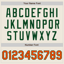Load image into Gallery viewer, Custom Cream Orange-Green Authentic Two Tone Baseball Jersey
