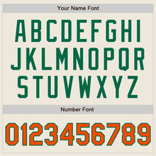 Load image into Gallery viewer, Custom Cream Orange-Kelly Green Authentic Two Tone Baseball Jersey
