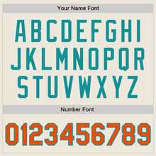 Load image into Gallery viewer, Custom Cream Orange-Teal Authentic Two Tone Baseball Jersey
