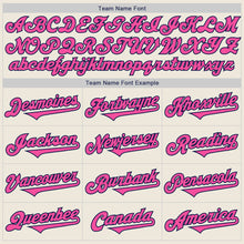 Load image into Gallery viewer, Custom Cream Pink-Navy Authentic Two Tone Baseball Jersey
