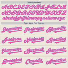Load image into Gallery viewer, Custom Cream Pink-Light Blue Authentic Two Tone Baseball Jersey
