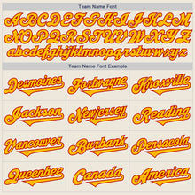Load image into Gallery viewer, Custom Cream Gold-Red Authentic Two Tone Baseball Jersey
