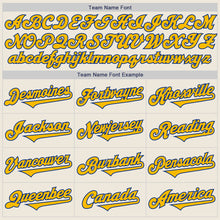 Load image into Gallery viewer, Custom Cream Gold-Royal Authentic Two Tone Baseball Jersey
