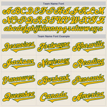 Charger l&#39;image dans la galerie, Custom Cream Gold-Green Authentic Two Tone Baseball Jersey
