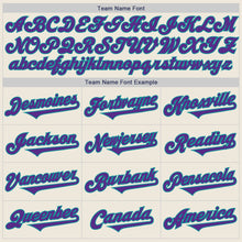 Load image into Gallery viewer, Custom Cream Purple-Teal Authentic Two Tone Baseball Jersey
