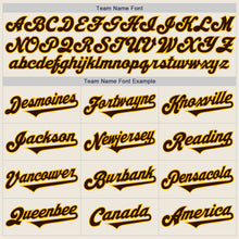 Charger l&#39;image dans la galerie, Custom Cream Brown-Gold Authentic Two Tone Baseball Jersey
