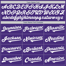 Load image into Gallery viewer, Custom Purple White Authentic Two Tone Baseball Jersey
